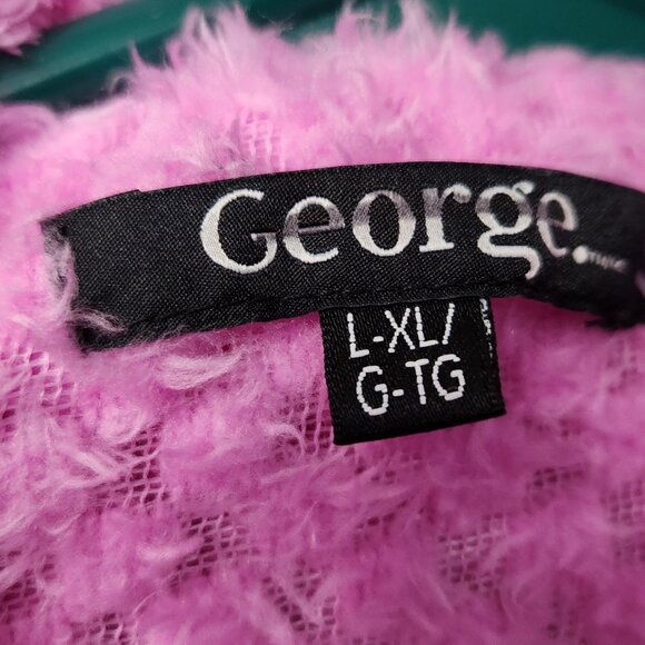 GEORGE WOMENS PINK HOUSECOAT WITH STRAPS SIZE L - XL - Picture 2 of 4